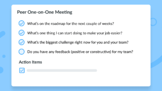 Peer one on one meeting Template