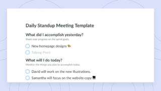 Standup Meeting Template preview