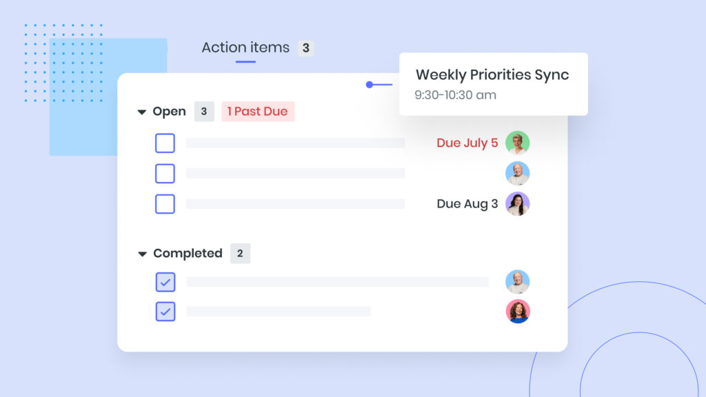 manage meeting tasks and action items