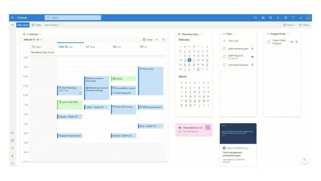 Microsoft Outlook Calendar 